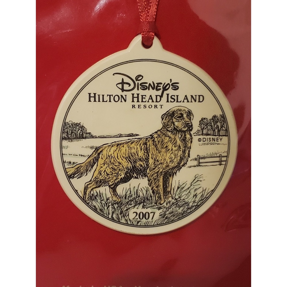 Disney's Hilton Head Island Resort SC Holiday Ornament 2007 Christmas NEW Dog‎